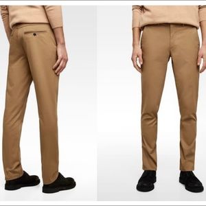 Zara Men’s Slim Fit Chino Pants Taupe Brown Size 32